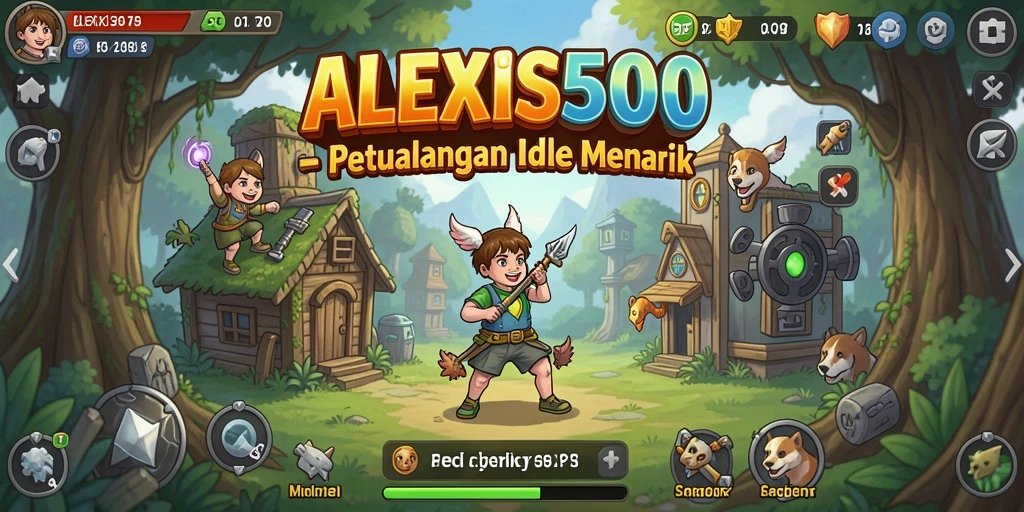 Tampilan gameplay ALEXIS500 yang memikat dalam genre Idle.