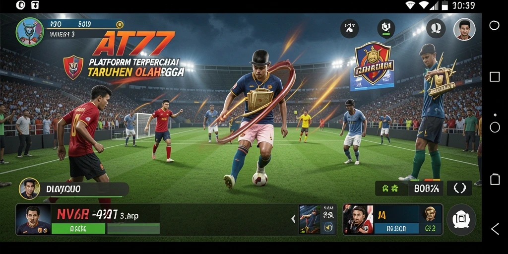 Tampilan gameplay <strong>AT777</strong> yang menampilkan taruhan langsung dan statistik olahraga.