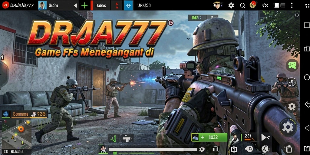 Tampilan gameplay DRAJA777 dengan aksi FPS yang seru.