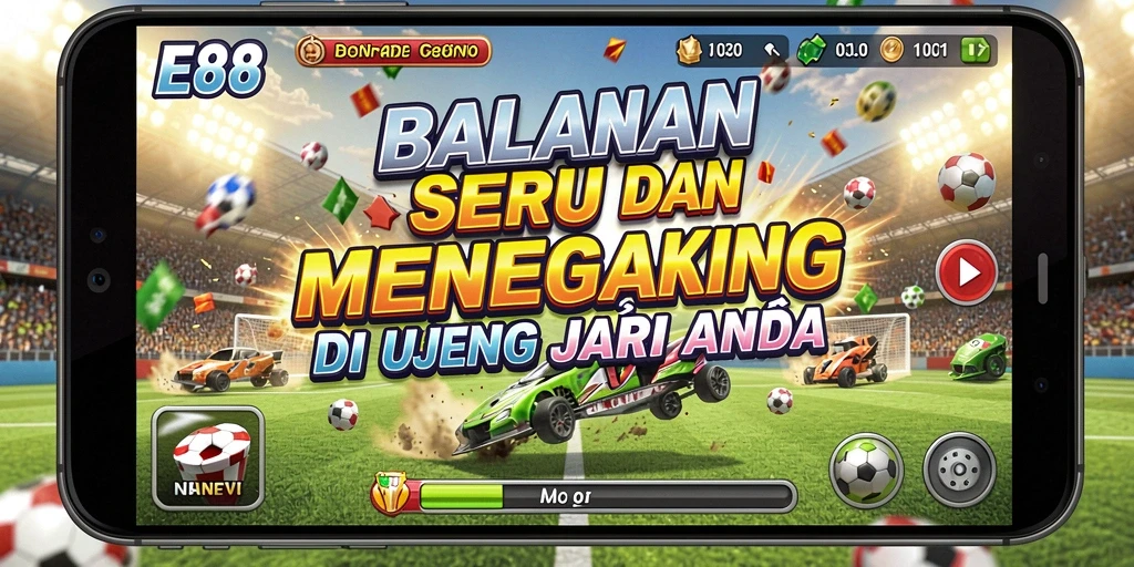 Screenshot E88 menampilkan adrenalin tinggi dalam balapan Racing.