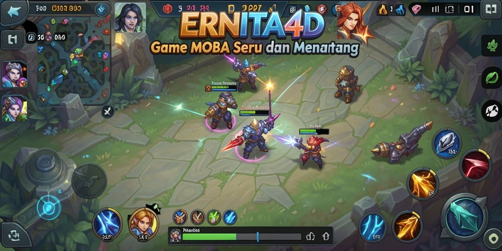 Tampilan menarik dari gameplay ERNITA4D yang intens.