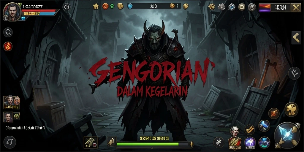 Tangkapan layar GACOR77 menampilkan suasana mencekam dalam gameplay horor.