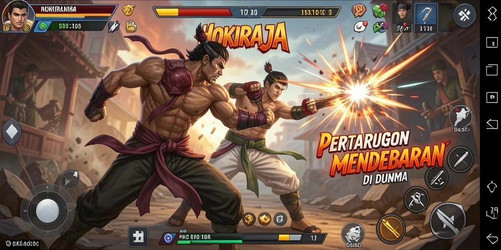 Tampilan gameplay HOKIRAJA yang intens dan mendebarkan.