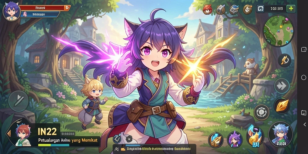 Tangkapan layar dari gameplay menarik di IN22 yang penuh aksi.