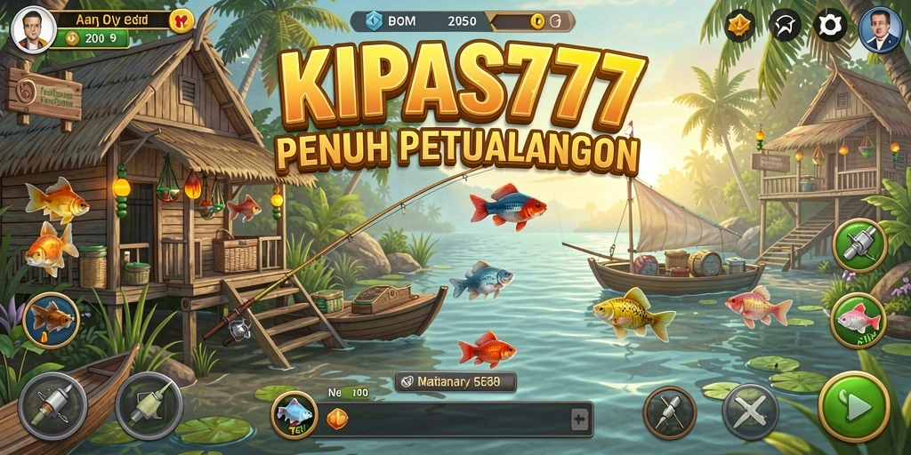 Tampilan gameplay KIPAS777 yang menampilkan serunya memancing.