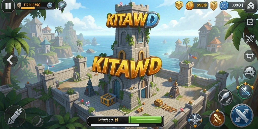 Tampilan gameplay seru dan menegangkan di KITAWD Tower Defense.