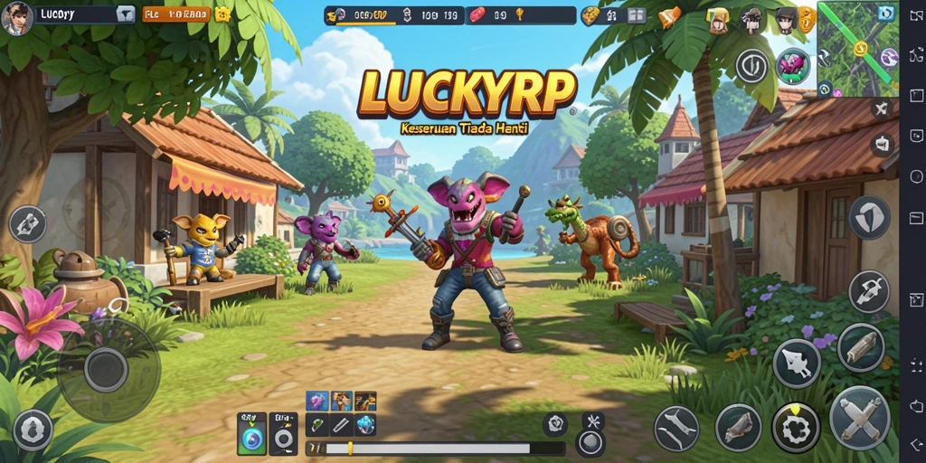 Screenshot utama LUCKYRP menampilkan gameplay seru yang menantang.