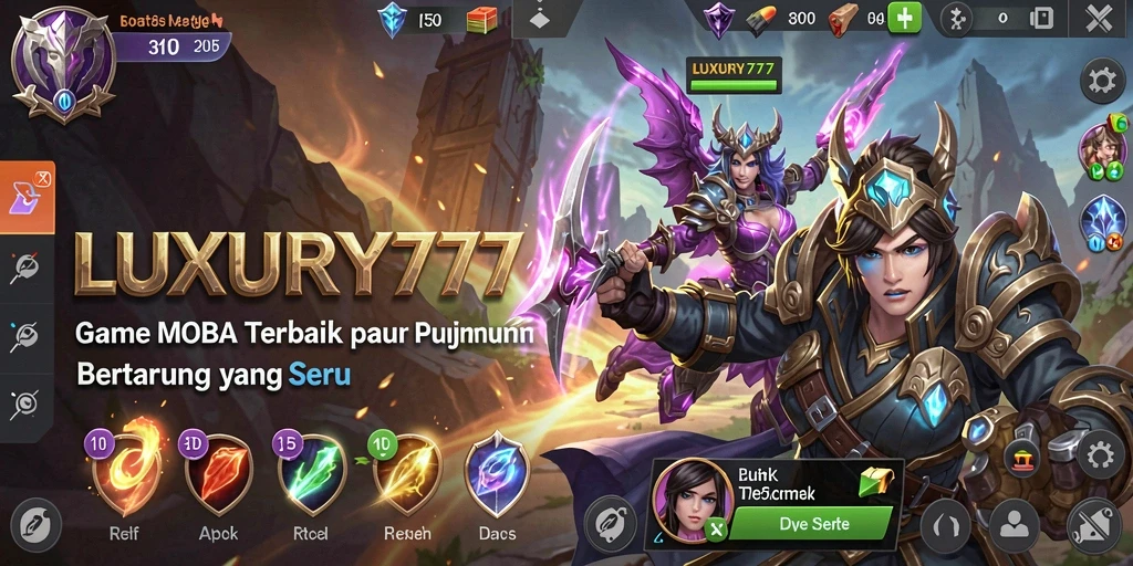 Screenshot gameplay LUXURY777 yang menunjukkan aksi seru dalam pertarungan tim.