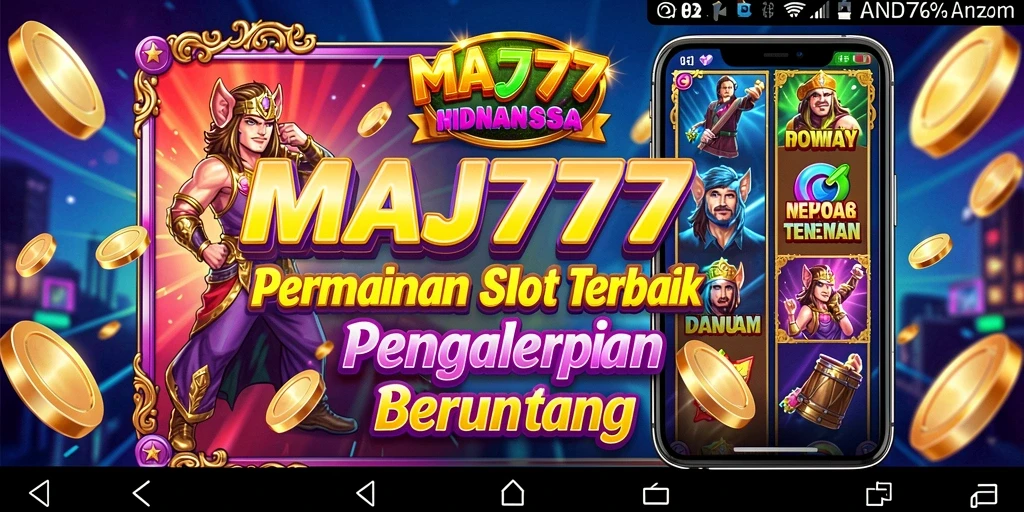Tampilan gameplay MAJ777 yang menarik dan penuh warna.