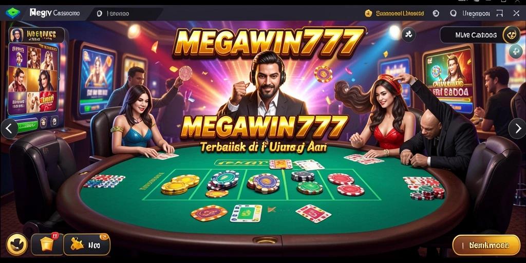 Tampilan gameplay Live Casino yang mendebarkan di MEGAWIN777.