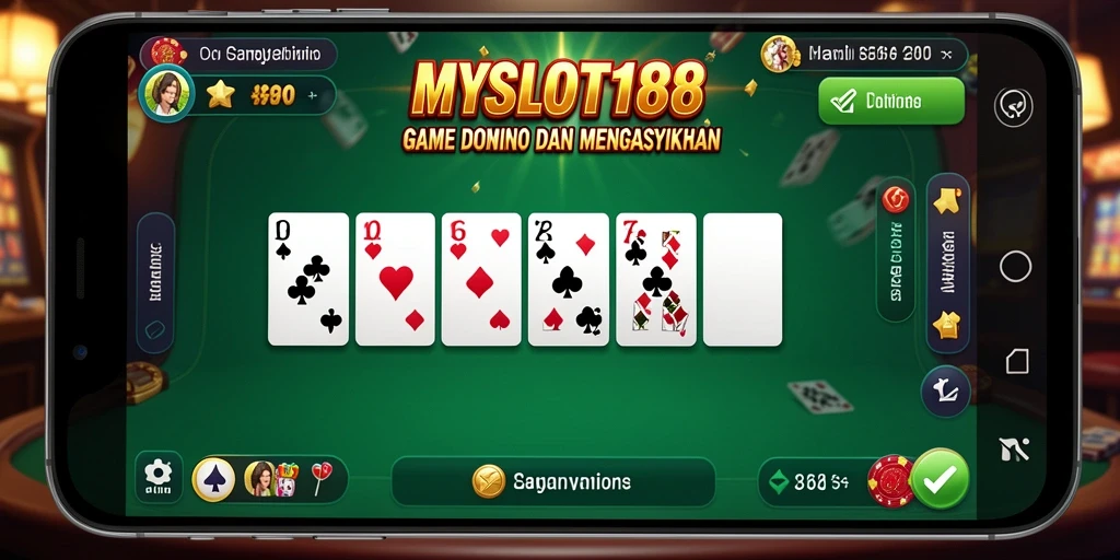 Tampilan gameplay MYSLOT188 yang seru dalam permainan Domino.