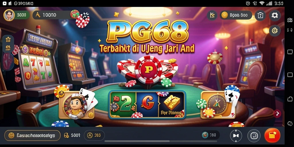Screenshot gameplay PGG68 yang menampilkan suasana kasino yang seru.