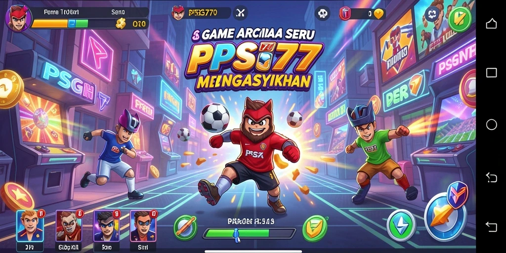 Tangkapan layar gameplay PSG77 yang menampilkan keseruan permainan Arcade.
