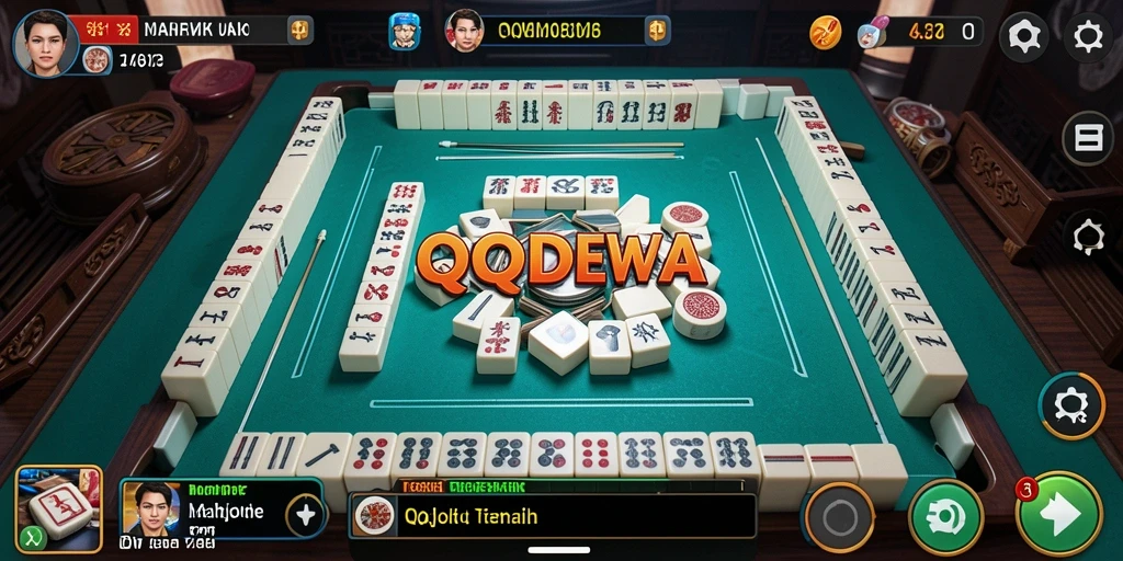 Screenshot QQDEWA menampilkan gameplay Mahjong yang menantang dan menarik.