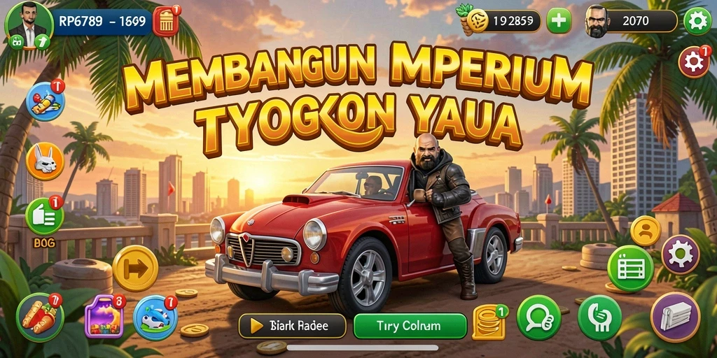 Screenshot gameplay RP6789 menampilkan keseruan membangun bisnis Tycoon.