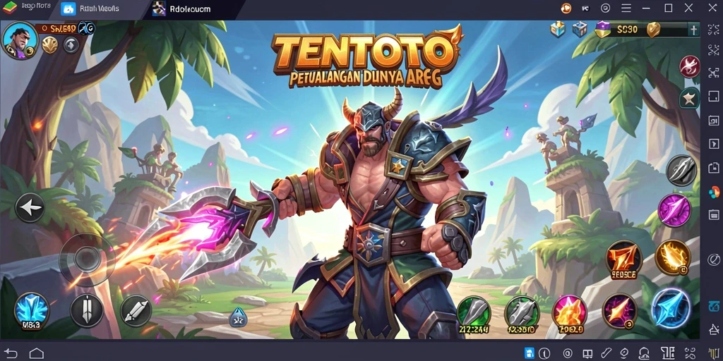 Screenshot TENTOTO menampilkan aksi pertarungan yang mendebarkan.